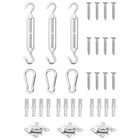 Triangulaire : Jeu D'accessoires De Voile D'ombrage 9 Pcs Acier Inoxydable